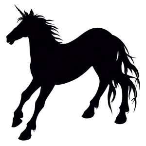 Captivating Unicorn Silhouette PNG Caq PNG