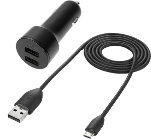 Car Chargerand U S B Cable PNG image