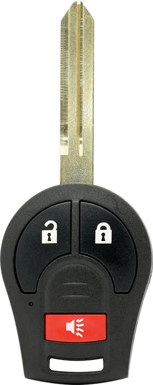 Car Key Fobwith Integrated Metal Key PNG image