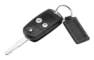 Car Key Fobwith Leather Tag PNG