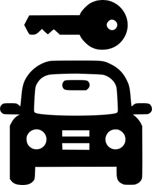 Car Key Silhouette Icon PNG image