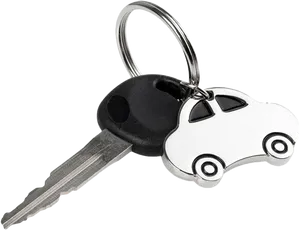 Car Keywith Car Shaped Keychain PNG image