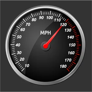 Car Speedometer Red Needle PNG image