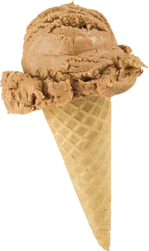 Caramel Ice Cream Cone PNG image