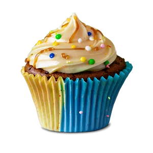 Caramel Sprinkled Cupcake PNG 76
