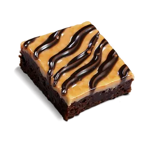 Caramel Swirled Brownie PNG Khv