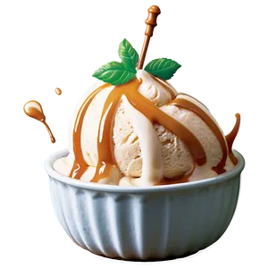 Caramel Swirled Ice Cream PNG 34 PNG