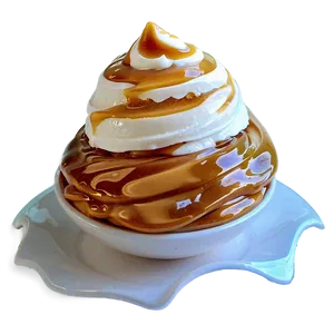 Caramel Swirled Ice Cream PNG Pjm1 PNG