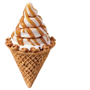 Caramel Waffle Cone PNG 06212024 PNG