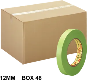Cardboard Box Sealedwith Scotch Tape PNG image