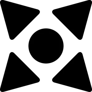 Cardinal Direction Symbol Black PNG image