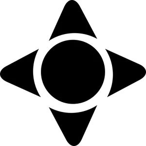 Cardinal Directions Symbol Black PNG image
