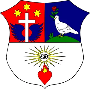 Cardinal Heraldic Shield PNG image