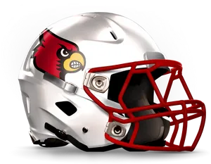 Cardinal Themed Football Helmet PNG image