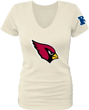 Cardinals Logo Womens V Neck T Shirt PNG image