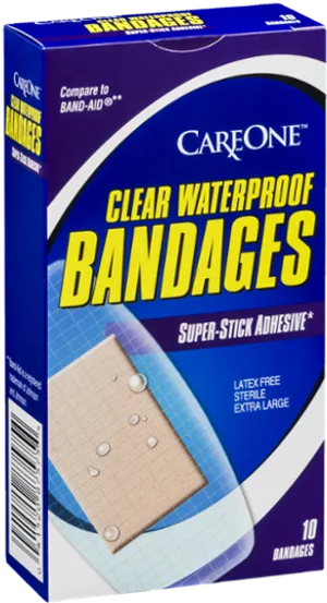Care One Clear Waterproof Bandages Box PNG image