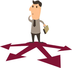 Career Decision Crossroads Concept PNG image