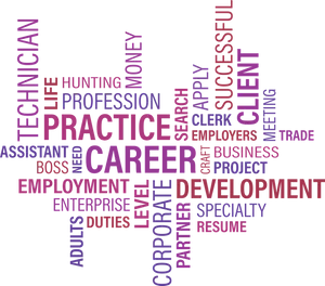 Career Word Cloud Concept PNG image
