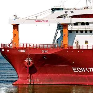 Cargo Ship At Dock PNG 06122024
