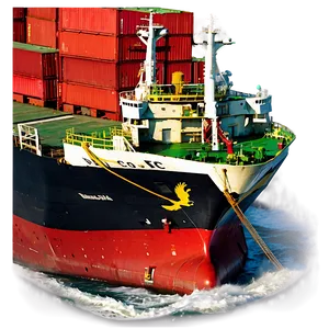 Cargo Ship Docked Png 06122024 PNG image