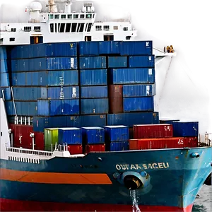 Cargo Ship In Storm Png 06122024 PNG image