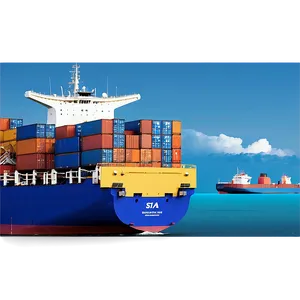 Cargo Ship With Containers Png 06122024 PNG image