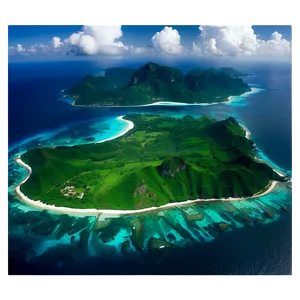 Caribbean Island Aerial View Png Kwl31 PNG image