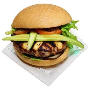 Caribbean Jerk Chicken Burger PNG Tif PNG