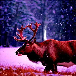 Caribou In Winter Wonderland PNG 35 PNG