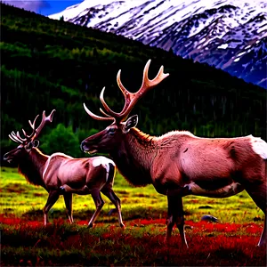 Caribou Roaming Free PNG 33