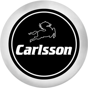 Carlsson Logo Blackand White PNG image