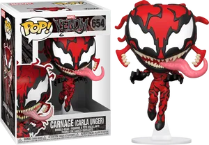 Carnage Carla Unger Funko Pop Figure PNG image