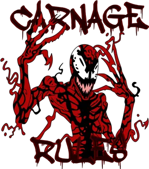 Carnage Rules Comic Art PNG image