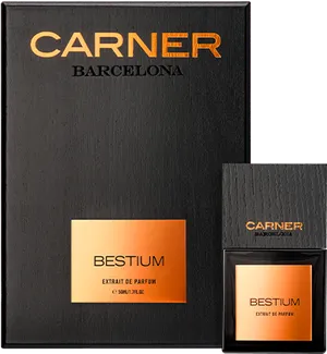 Carner Barcelona Bestium Perfume Packaging PNG