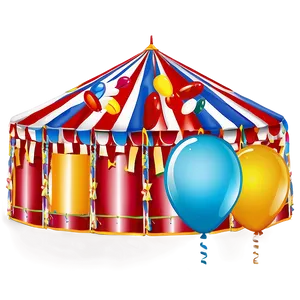 Carnival Tent With Balloons PNG 06282024
