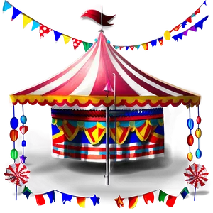 Carnival Tent With Bunting PNG 06282024