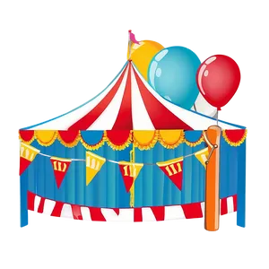 Carnival Tent With Bunting PNG Rip PNG