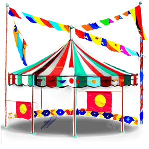 Carnival Tent With Flags PNG 53