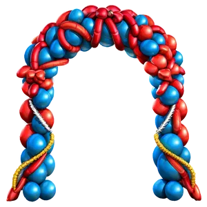 Carnival Theme Balloon Arch PNG 06212024