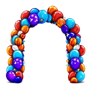Carnival Theme Balloon Arch PNG Vwc