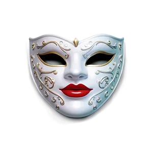 Carnival White Mask Png 06272024 PNG image