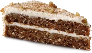 Carrot Cake Slice Dessert PNG image