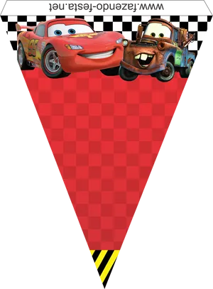 Cars Animated Movie Pennant PNG image