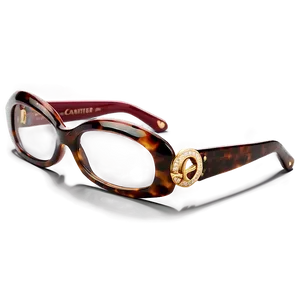 Cartier Tortoise Glasses Png Sep PNG image