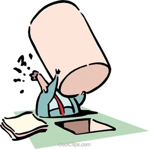 Cartoon Accidentwith Square Pipe