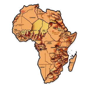 Cartoon Africa Outline Png 13 PNG image