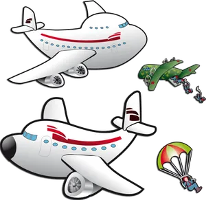 Cartoon Aircraft Collection PNG image