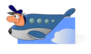 Cartoon Airplane Character PNG image