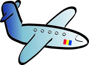 Cartoon Airplane Illustration PNG image