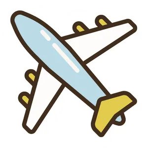 Cartoon Airplane Illustration PNG image